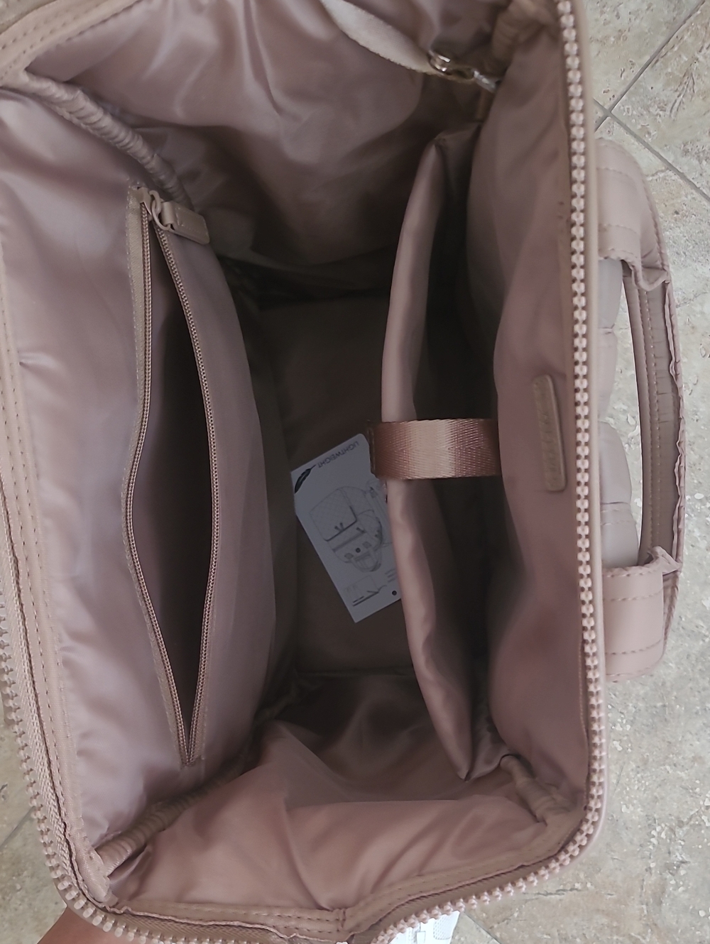 The Elise 18" Diamond Quilted Puffer Nylon Workbook Backpack. - Picture 5 of 8